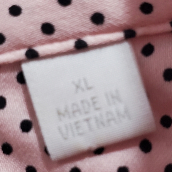 PINK buttondown with polka dots NEW XL - Picture 6 of 7